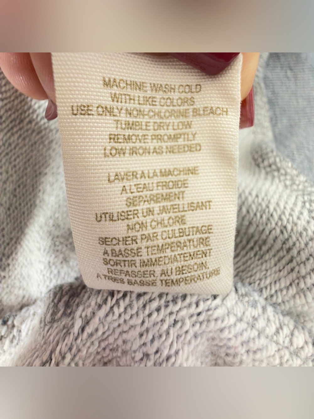 Free People Gray Pullover Hoodie with Pink & Orange Patchwork - Picture 8 of 9
